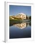 USA, WA. Tarn in Spray Park reflects Mt. Rainier in evening light at Mt. Rainier National Park.-Gary Luhm-Framed Photographic Print