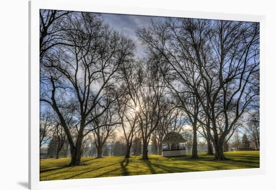 USA, WA, Walla Walla. Pioneer Park Gazebo-Brent Bergherm-Framed Photographic Print