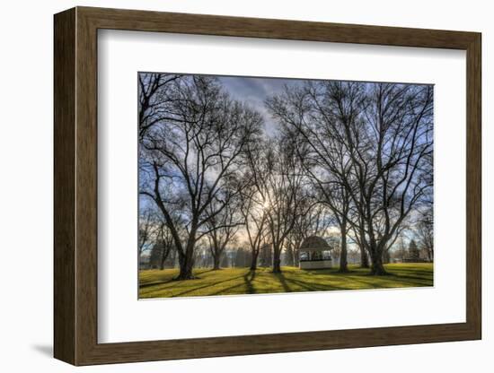 USA, WA, Walla Walla. Pioneer Park Gazebo-Brent Bergherm-Framed Photographic Print