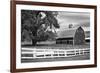 USA, Washington. Barn and Wooden Fence on Farm-Dennis Flaherty-Framed Photographic Print