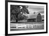 USA, Washington. Barn and Wooden Fence on Farm-Dennis Flaherty-Framed Photographic Print