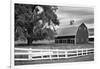 USA, Washington. Barn and Wooden Fence on Farm-Dennis Flaherty-Framed Premium Photographic Print