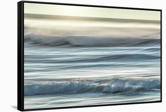 USA, Washington, Cape Disappointment State Park. Motion blur of sunset on coast.-Jaynes Gallery-Framed Stretched Canvas