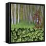 USA, Washington. Collage of Alder Trees and Oxalis-Jaynes Gallery-Framed Stretched Canvas