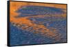 USA, Washington, Copalis Beach, Iron Springs. Patterns in beach sand at sunset.-Jaynes Gallery-Framed Stretched Canvas