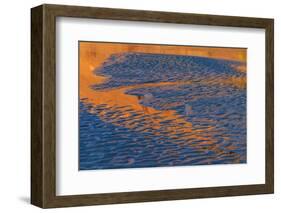 USA, Washington, Copalis Beach, Iron Springs. Patterns in beach sand at sunset.-Jaynes Gallery-Framed Photographic Print