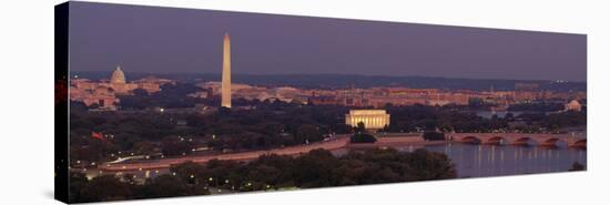 USA, Washington DC, Aerial, Night-null-Stretched Canvas