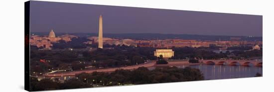 USA, Washington DC, Aerial, Night-null-Stretched Canvas