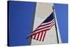 USA, Washington DC. American flag and the Washington Monument.-Jaynes Gallery-Stretched Canvas