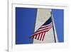 USA, Washington DC. American flag and the Washington Monument.-Jaynes Gallery-Framed Photographic Print