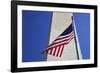 USA, Washington DC. American flag and the Washington Monument.-Jaynes Gallery-Framed Photographic Print