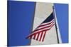 USA, Washington DC. American flag and the Washington Monument.-Jaynes Gallery-Stretched Canvas