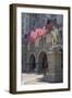 USA, Washington Dc. Ben Franklin Statue Fronts Old Post Office-Charles Crust-Framed Photographic Print
