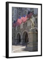 USA, Washington Dc. Ben Franklin Statue Fronts Old Post Office-Charles Crust-Framed Photographic Print