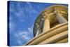 USA, Washington DC. Columns atop the dome of the U.S. Capitol.-Christopher Reed-Stretched Canvas