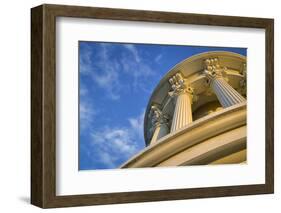 USA, Washington DC. Columns atop the dome of the U.S. Capitol.-Christopher Reed-Framed Photographic Print