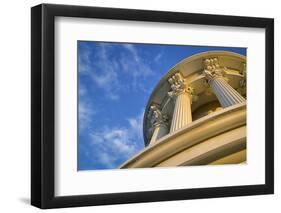 USA, Washington DC. Columns atop the dome of the U.S. Capitol.-Christopher Reed-Framed Photographic Print