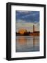 USA, Washington DC, DC, Memorial Bridge and the Lincoln Memorial at Sunset-Hollice Looney-Framed Photographic Print