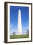 USA, Washington DC, Flags waving around the Washington Monument-Hollice Looney-Framed Photographic Print