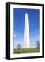 USA, Washington DC, Flags waving around the Washington Monument-Hollice Looney-Framed Photographic Print