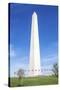 USA, Washington DC, Flags waving around the Washington Monument-Hollice Looney-Stretched Canvas