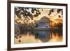 USA, Washington DC, Jefferson Memorial with Cherry Blossoms at Sunrise-Hollice Looney-Framed Photographic Print