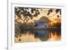 USA, Washington DC, Jefferson Memorial with Cherry Blossoms at Sunrise-Hollice Looney-Framed Photographic Print