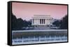 USA, Washington Dc, Lincoln Memorial, Dawn-Walter Bibikow-Framed Stretched Canvas