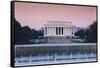 USA, Washington Dc, Lincoln Memorial, Dawn-Walter Bibikow-Framed Stretched Canvas