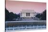 USA, Washington Dc, Lincoln Memorial, Dawn-Walter Bibikow-Stretched Canvas