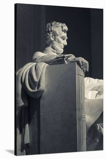 USA, Washington Dc, Lincoln Memorial, Statue of Abraham Lincoln-Walter Bibikow-Stretched Canvas