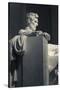 USA, Washington Dc, Lincoln Memorial, Statue of Abraham Lincoln-Walter Bibikow-Stretched Canvas