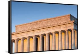 USA, Washington Dc, Lincoln Memorial, Sunrise-Walter Bibikow-Framed Stretched Canvas