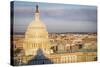 USA, Washington DC. Sunrise over the U.S. Capitol building and city.-Christopher Reed-Stretched Canvas