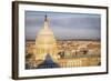 USA, Washington DC. Sunrise over the U.S. Capitol building and city.-Christopher Reed-Framed Photographic Print