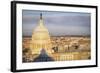 USA, Washington DC. Sunrise over the U.S. Capitol building and city.-Christopher Reed-Framed Photographic Print