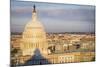 USA, Washington DC. Sunrise over the U.S. Capitol building and city.-Christopher Reed-Mounted Photographic Print