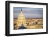 USA, Washington DC. Sunrise over the U.S. Capitol building and city.-Christopher Reed-Framed Photographic Print