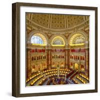 USA, Washington DC. The main reading room of the Library of Congress.-Christopher Reed-Framed Photographic Print