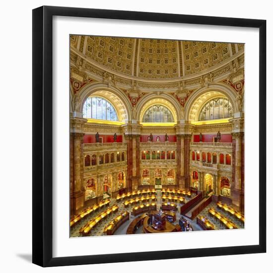 USA, Washington DC. The main reading room of the Library of Congress.-Christopher Reed-Framed Photographic Print