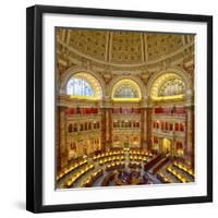 USA, Washington DC. The main reading room of the Library of Congress.-Christopher Reed-Framed Photographic Print