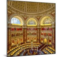 USA, Washington DC. The main reading room of the Library of Congress.-Christopher Reed-Mounted Photographic Print