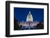 Usa, Washington Dc, Us Capitol, Dusk-Walter Bibikow-Framed Photographic Print