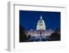 Usa, Washington Dc, Us Capitol, Dusk-Walter Bibikow-Framed Photographic Print