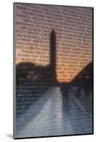 USA, Washington Dc, Vietnam War Memorial Reflects Washington Monument-Walter Bibikow-Mounted Photographic Print