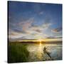 USA, Washington. Kayaker Paddling on Lake Washington's Union Bay-Gary Luhm-Stretched Canvas