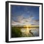 USA, Washington. Kayaker Paddling on Lake Washington's Union Bay-Gary Luhm-Framed Premium Photographic Print