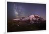 USA, Washington. Milky Way and Mt. Rainier, Mt. Rainier-Gary Luhm-Framed Photographic Print