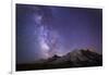 USA, Washington. Milky Way and Mt. Rainier, Mt. Rainier-Gary Luhm-Framed Photographic Print