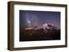 USA, Washington. Milky Way and Mt. Rainier, Mt. Rainier-Gary Luhm-Framed Photographic Print